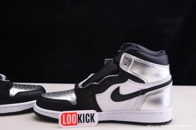 Official Maikesneakers JORDAN 1 WMNS AIR CD0461-001 SILVER TOE HIGH OG 0729